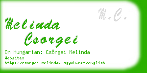 melinda csorgei business card